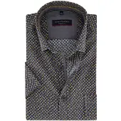 Casa Moda Donkerblauw geprint overhemd korte mouw