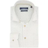 Ledub business overhemd modern fit wit geprint