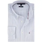 Tommy Hilfiger Heritage Oxford Wide Shirt Breezy Blue/white Maat: XL | Casual Overhemden Outlet | Heren | Blauw
