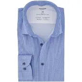 Olymp overhemd blauw body fit lange mouw