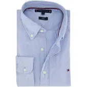 Tommy Hilfiger overhemd lichtblauw effen normale fit