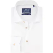 Ledub overhemd wit effen wide collar