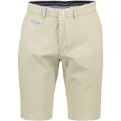 Com4 korte broek uni beige katoen normale fit