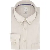 Brax Pure Linen Modern Fit overhemd beige