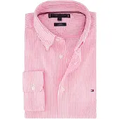 Tommy Hilfiger overhemd roze regular fit gestreept