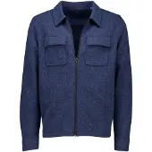 Baileys overshirt donkerblauw effen
