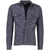 Gentiluomo overshirt wolblend blauw