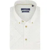 Ledub modern fit overhemd wit korte mouw