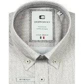 Giordano overhemd beige geprint katoen