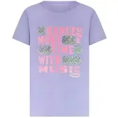Cars Little T-shirt lila Paars Meisjes Stretchkatoen Ronde hals Printopdruk - maat 110