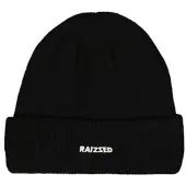 Raizzed gebreide muts zwart Jongens Acryl Effen - maat L-XL
