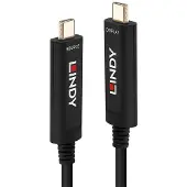 Lindy Glasvezel Hybride Usb C-type Videokabel Glasvezelkabel 15 M