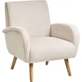 Beliani PLASSEN - Fauteuil - Lichtbeige - Polyester