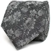 Tresanti stropdas grijs geprint bloemen