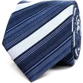 Tresanti | FASINO | Zijden stropdas schuin gestreept | Blauw