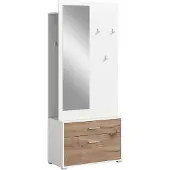 Furnilux Polo kapstok staande kapstok Nox Eiken NB wit NB - 38x80x190cm