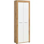 Furnilux Jam kledingkast wit melamine Wotan eiken NB - 35x64x191cm