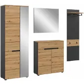 Furnilux Canu kledingkastcombinatie Artisan NB basaltgrijs NB - 37x220x190cm