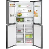 Bosch Serie 4 KMC85LEEA, Vrijstaand, Frans deur, Grijs, Glas, Naast elkaar, 547 l