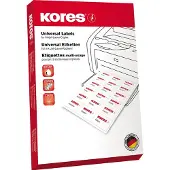 Kores Labels, Label L105148R 105x148,5mm rood 400st/verpakking.