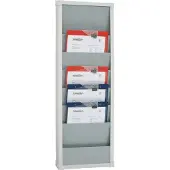 Eichner werkplaatsplanner, 1-strook, 6 rails, voor max. 6 A4-bestelvakken, B 315 x H 900 mm, kunststof, grijs