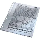 Leitz Premium Showtas A4 PP - 30% Gerecycled Plastic - 4-gaats - 100 stuks - Transparant