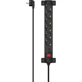 Hama Stekkerdoos met schakelaar - 6-voudig - 1,4m kabel - met overspanningsbeveiliging - Zwart