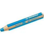 Stabilo Woody 3 in 1 - Multitalent Potlood - Cyaan Blauw - Doos Met 5 Stuks