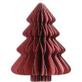 Décoris Papieren kerstboom Bordeaux kersthanger H20cm