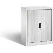 C+P Omnispace rolluikkast, 2 OH, afsluitbaar, B 800 x D 420 x H 1030 mm, staal/kunststof, lichtgrijs