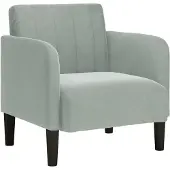 vidaXL Fauteuil met armleuningen 54 cm fluweel lichtgrijs