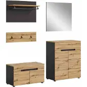 Furnilux Canu kledingkastcombinatie Artisan NB basaltgrijs NB - 37x175x190cm