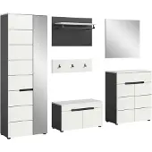 Furnilux Moderne garderobecombinatie in wit complete ingangsoplossing met