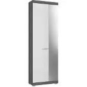 Furnilux Scout kledingkast wit hoogglans MDF TZ rook zilver NB - 37x62x197cm