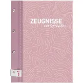 Roth Roze certificaatmap met oogjesriem 'Dusty Rose'