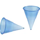 Papstar Puntige beker Blue Cone, inhoud 115 ml, voor waterdispensers, Ø 70,3 mm, polypropyleen, blauw-transparant, 1000 st.