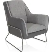 Hjh OFFICE LAGUN | 1-Zits - Lounge stoel Lichtgrijs / donkergrijs