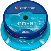 Verbatim CD-R 52x 700 MB 25 Stuks