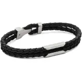 Diesel Armband zwart / zilver