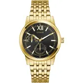 GUESS Analoog horloge 'Emerson' goud / zwart