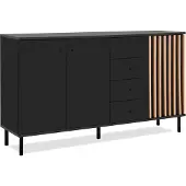Finori Monza 51C Dressoir 160x90x40 cm Zwart / Artisan Eik