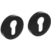 Intersteel Rond rozet Tira cilindergat zwart