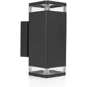 Smartwares OOL-50019 - Wandlamp Tweezijdige buitenlamp - GU 10 fitting - 235 x 90 x 130 mm - Zwart
