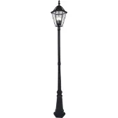 Lutec LED buitenlamp op zonne-energie LONDON, zwart, hoogte 227 cm, IP44 LONDON, zwart, Aluminium, Antiek