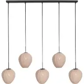 Mexlite Silura LED Hanglamp | 5x E27 40W | Dimbaar | Creme/Zwart