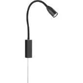 FISCHER&HONSEL GMBH LED-wandlamp Sten, dimbaar, zwart, Woon-/ Eetkamer, metaal, Modern, LED wandlamp