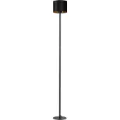 Masterlight Zwarte vloerlamp Venus 175cm met zwarte lampenkap