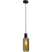 Masterlight Zwarte pendel hanglamp Bounty met cilinderglas