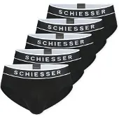Schiesser Slip zwart / wit