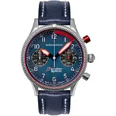 Bauhaus 2576-3 Herenhorloge, Aviation Eurofighter, chronograaf, donkerblauw